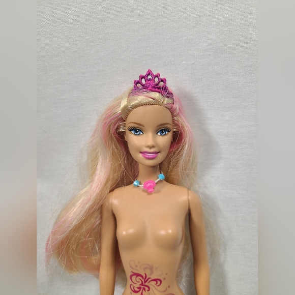 Merliah Doll Barbie In A Mermaid Tale Doll Used 2010 Tiara nude - Picture 3 of 5